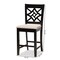 Baxton Studio Nicolette Modern and Contemporary Sand Fabric and Dark Brown Finished Wood 2-Piece Counter Stool Set 179-11422-Zoro - alternate 3